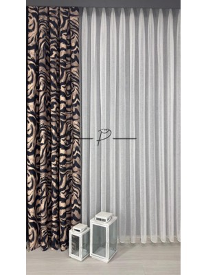 Amerikan Pile Keten Tül Perde Ekru Renk