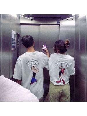 Safinaz Baskılı Oversize Siyah T-Shirt