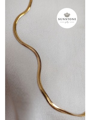 Kadın Uzun Ince Ezme Italyan Zincir, Kararmaz Çelik Kolye, 60 cm 2 Yıl Garantili