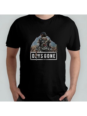 Pixxa Days Gone %100 Pamuklu Bisiklet Yaka T-Shirt Model - 1