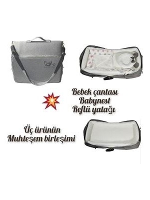 Rustikevdecorart anne bebek çantalı babynest bebek çantası taşına bilir ebeveyn yanı  yatağı sarı,kiremit kırmızı