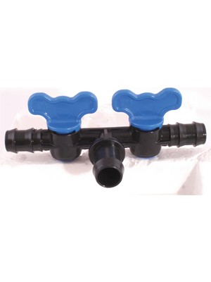 Damla Sulama Plastik Küresel Çiftli Mini Vana (50 Adet)