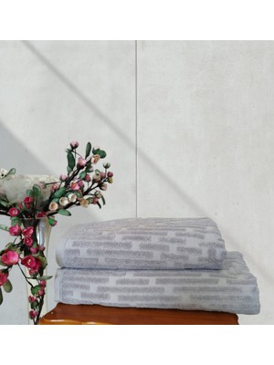 %100 Pamuklu Kilim Banyo Takımı 1 Adet 50X90 cm ve 1 Adet 90X150 cm Boy Havlusu