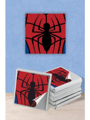 Spiderman Örümcek Adam Temalı Doğum Günü Çikolata Etiketi * Sticker 60 Adet 4x4 cm