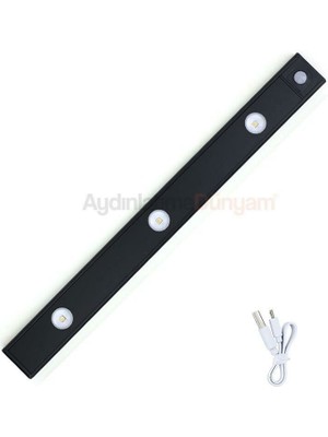 Cata CT-2464 Sensörlü Şarjli Dolap Lambasi 40 cm 3200K-4000K-6400K [mustazen]