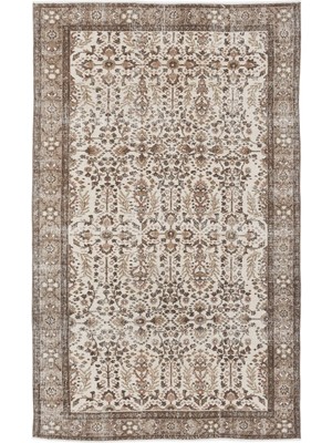 Bespoky El Dokuma Bej Yün Halı | El Yapımı Klasik Salon Halısı | %100 Doğal Yün