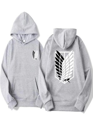 Daxia Unisex Bej Titan Rozeti Baskılı Kapşonlu Sweatshirt