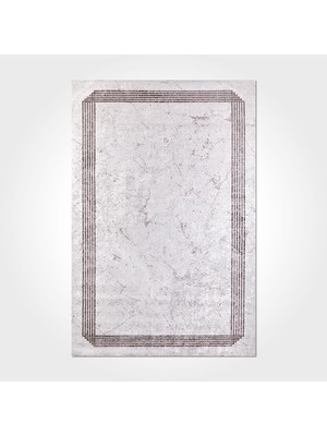 Bespoky 80x150 cm Krem İskandinav Yıkanabilir Halı | Mutfak Balkon Yatak Odası Halısı | Hav Vermez Leke Tutmaz Kaymaz | İSKANDİNAV-2001PC