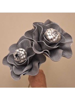 El Yapımı Lateks 2 Li Bohça ve Vazo Çiçeği Eva     (Yapay Çiçek