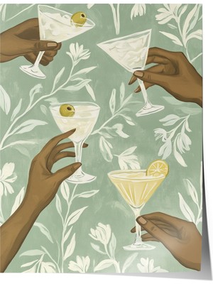 Çerçevesiz Poster, Egzotik Bitkiler ve Tropikal Yapraklar, Yatak Odası Dekoru Poster No: 110103