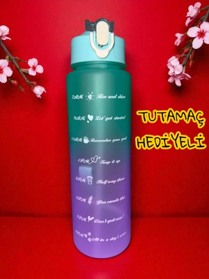 Motivasyon Su Matarası Sporcu Matarası Suluk 900 ml Tutamaç Hediyeli