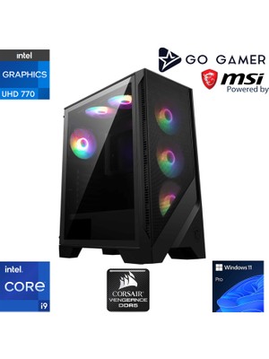 Go Gamer S1027 Intel Core I9 14900K / 256GB 5600MHZ Ddr5 Ram / 4tb Nvme SSD 7300-7000MB-SN Gen4 / 240MM Sıvı Soğutma / Windows 11 Pro Masaüstü Iş Bilgisayarı