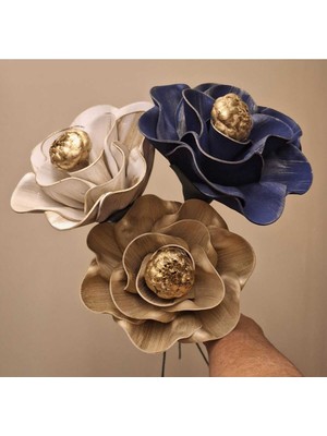 Lateks El Yapımı Vazo Çiçeği 3ADET (Yapay Çiçek)