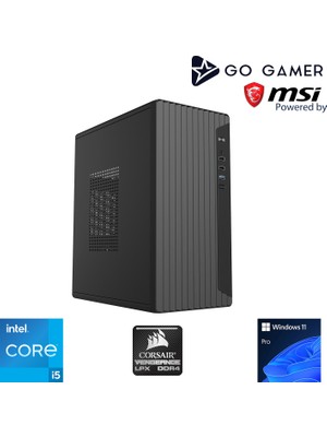 Go Gamer S243 Intel Core I5 13400F / 32GB 3200MHZ / 512GB Nvme SSD 3300-3100MB-SN / RX550 4gb / Windows 11 Pro Masaüstü Bilgisayar