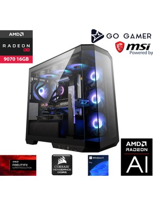 Go Gamer S987P Intel Core I7 14700F / 32GB 6000MHZ Ddr5 / 2tb Nvme SSD 6000-5000MB-SN Gen4 / Rx 9070 16GB / 360MM Sıvı Soğutma / Windows 11 Pro Masaüstü Bilgisayar
