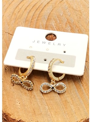 Zirkon Taşlı Lüks Tasarım Küpe