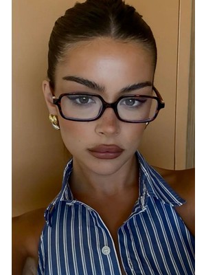 Mia Dikdörtgen Leopard Mavi Işık Koruyucu Gözlük