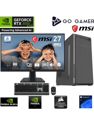Go Gamer S653D Intel Core I7 12700F / 16GB 5200MHZ Ddr5 / 1tb Nvme SSD 5000-3600MB-SN Gen4 / RTX3050 6gb / Msı 27" 100Hz / Windows 11 Pro Masaüstü Bilgisayar