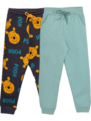2'li Basic Şardonlu 2 Iplik Eşofman Set ( Winnie The Pooh - Suyeşili )
