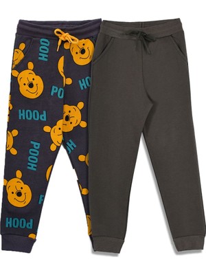 2'li Basic Şardonlu 2 Iplik Eşofman Set ( Winnie The Pooh - Haki )