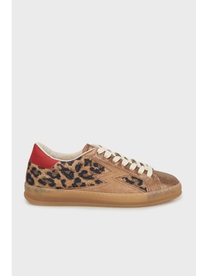 Moaconcept Leoparlı Süet Sneaker Ayakkabı Bayan Ayakkabı IC137