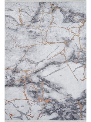 Hali.Net 80x150 cm Gri Dijital Baskı Etnik Patchwork Halı | Mutfak Balkon Salon Halısı | Hav Vermez Hipoalerjenik | HALN-HLN1593