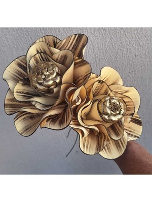 El Yapımı Lateks 2 Li Bohça ve Vazo Çiçeği Eva     (Yapay Çiçek)