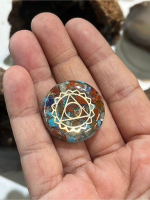 Boğaz Çakra Sembollü Orgonit