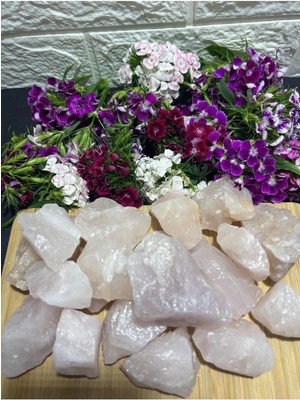 Gemsartdeco Pembe Kuvars Aşktaşı Doğaltaş 1 Adet