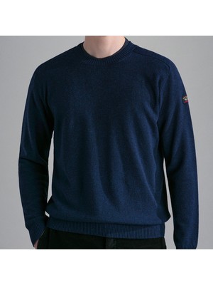 Erkek Uzun Kollu Günlük Kullanım Normal Kesim Mavi Kazak 13311331-050