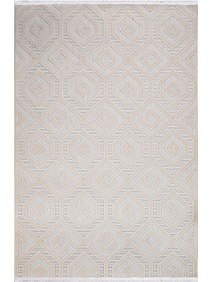 Hali.Net 120x180 cm Krem Almira İskandinav Modern Nordik Halı | Yatak Odası Çocuk Odası Salon Halısı | Hav Vermez Leke Tutmaz | ALMİRA-11404K