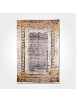 Hali.Net 80x150 cm Turuncu Yıkanabilir Halı | Yatak Odası Mutfak Halısı | Leke Tutmaz Hipoalerjenik | Leke Tutmaz Hipoalerjenik
