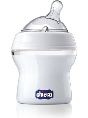 Chicco Biberon 150 ml Natural Felling Beyaz Renk Cam Malzeme ile Doğal Emme Hissi Sunar