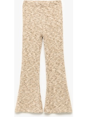 Beli Lastikli Ribanalı Ispanyol Paça Pantolon