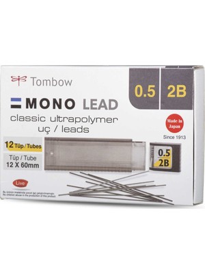 Tombow Mono Lead 0.5mm 2B Min (Uç) 12'li Kutu