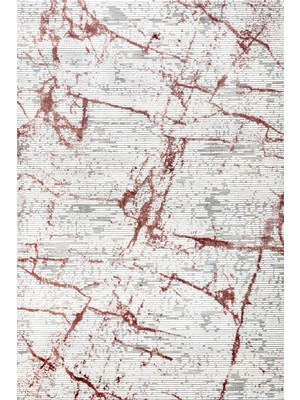 Bespoky 80x150 cm Bordo Beyaz Soyut Modern Mermer damarlı Yıkanabilir Halı | Yatak Odası Mutfak Halısı | Leke Tutmayan, Kaymaz | ARTEMİS_ARTEX-5851C