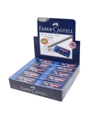 Faber-Castell 10 Adet Mavi Sınav Silgisi - Tozsuz ve Standart Ölçü