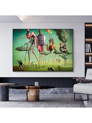 Salvador Dali Kanvas Baskısı, Salvador Dali Duvar Dekoru, Aziz Antonius’un Baştan Çıkışı Tablosu