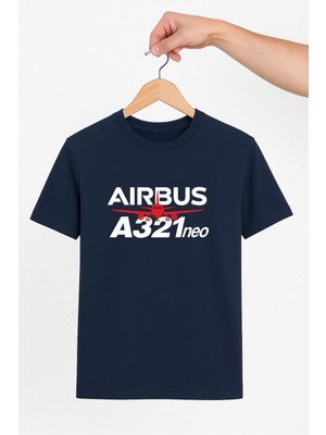 Vecihi Geliyor Airbus A321 Neo Unisex Tshirt Pilot - Havacı - Uçak Tutkunu Hediye