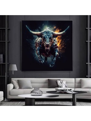 Boğa Posteri, Uzun Boynuzlu Boğa Posteri, Inek Posteri, Boğa Kanvas Baskı