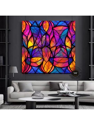 Temperlenmiş Kanvas Sanatı; Renkli Soyut Duvar Sanatı; Cam Mozaik Dekor; Temperlenmiş