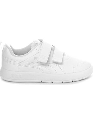 Puma Courtflex V3 V Ps Beyaz Çocuk Ayakkabı 39764202 Nefes Alabilir Yapı ile Koşu ve Yürüyüş İçin İdeal