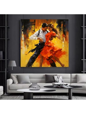 Ev Dekoru Kanvası, Büyük Kanvas, Çiftin Dans Ettiği Tablo, Müzik Odası Sanatı