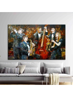 Caz Müzisyeni Posteri Kanvas Duvar Sanatı – Kadın Şarkıcı, Caz Posterleri, Enstrüman Görselleri