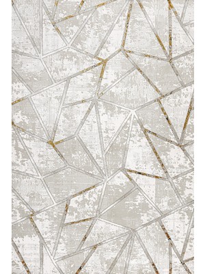 Gold Geometrik Etnik Modern Desenli Pamuk Makinada Yıkanabilir Hav Toz Vermez Leke Tutmayan Kaymaz Taban Dijital Makine Baskı Salon Yolluk Mutfak Halı