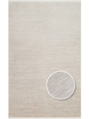 Bespoky 80x150 cm Gri Plain Modern Yıkanabilir Halı | Mutfak Balkon Yatak Odası Halısı | Leke Tutmayan Kaymaz | PLAİN-L.GREY
