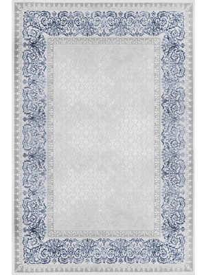 Bespoky 80x150 cm Mavi Artemis Modern Klasik Yıkanabilir Halı | Mutfak Balkon Yatak Odası Halısı | Leke Tutmayan Kaymaz | ARTEMİS_DİOR-9145A