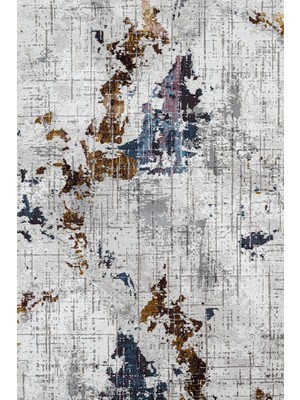 Hali.Net 120x180 cm Gri Açık Gri Lekeli Modern Soyut Halı | Salon Yatak Odası Halısı | Hav Vermez Leke Tutmaz | STN_WONDER-005A