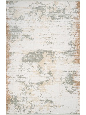 Lola Krem Modern Etnik Desenli Pamuk Hav Vermeyen Leke Tutmayan Kolay Temizlenen Yumuşak Makine Salon Yolluk Mutfak Halı