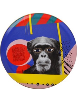 Porland Wild Life Monkey Düz Tabak 28cm